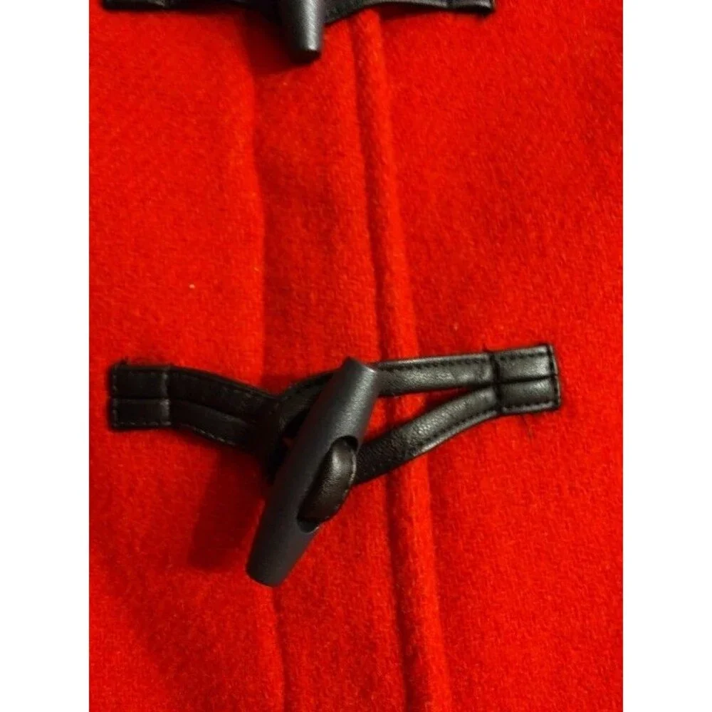 NWT Baby Gap Girls Red Wool Blend Hooded Coat Toggle Buttons Toddler Size 5T